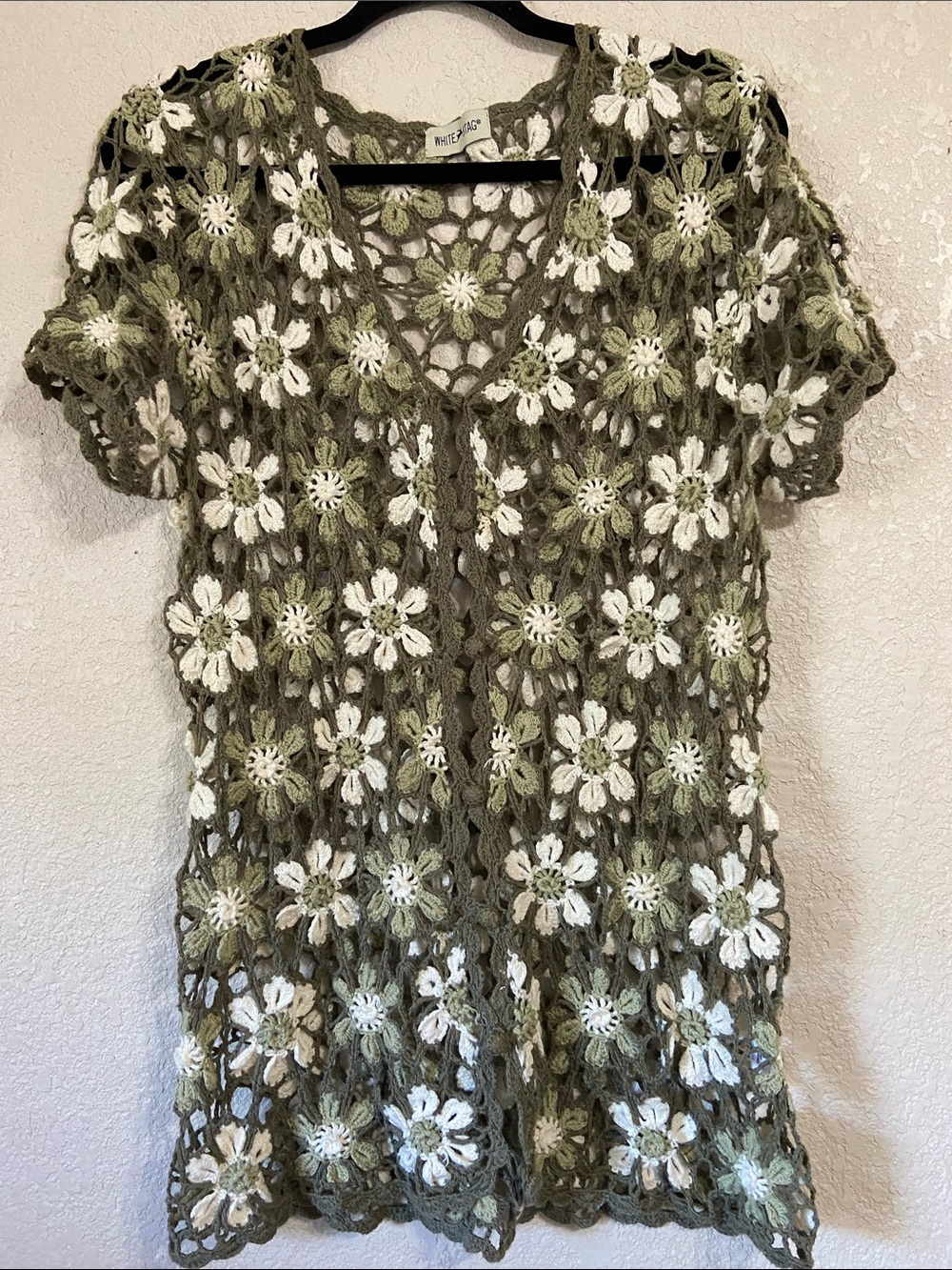 OK, I’m Crochet Floral Cardigan